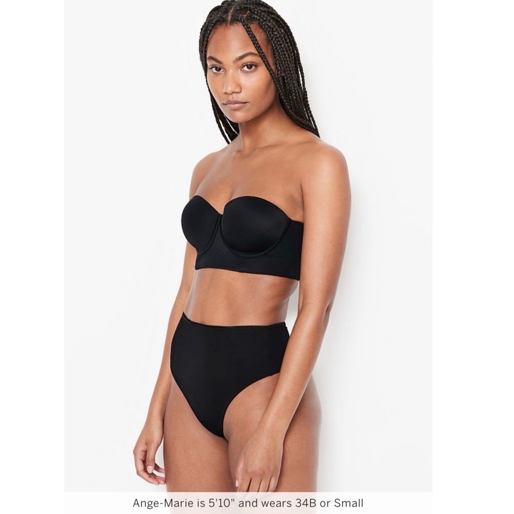 🎀NEW~LEONISA SHAPEWEAR Strapless Contouring Longline Bra SIZE 36D - Picture 3 of 5